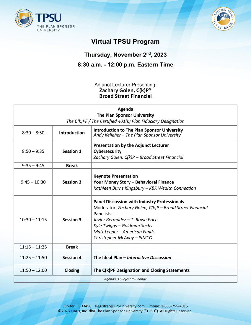 TPSU Agenda