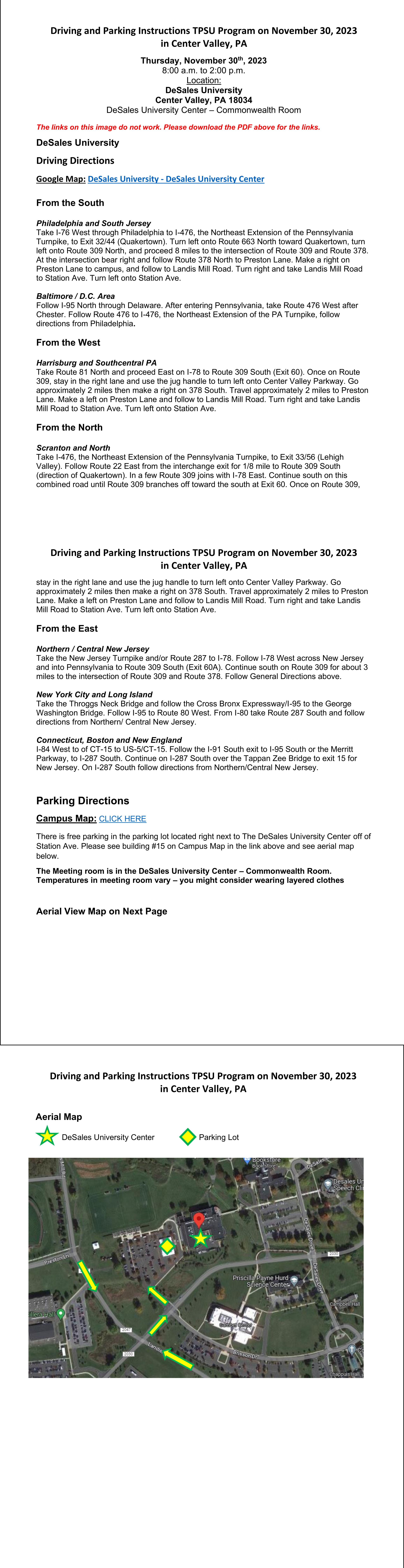 TPSU Directions