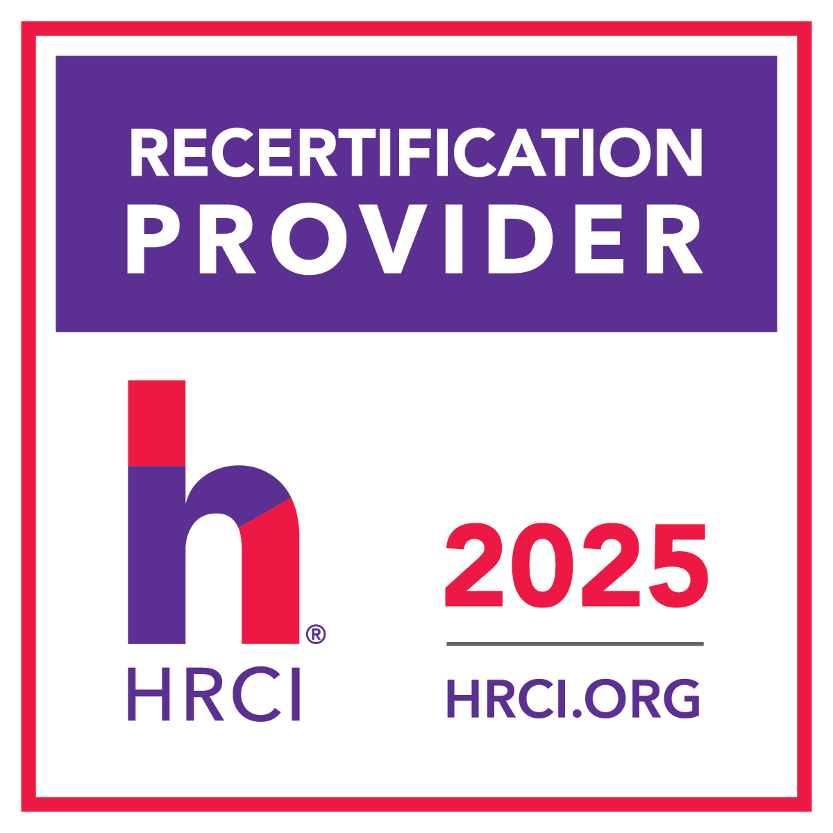 Hrci Recertification Provider Seal 2025