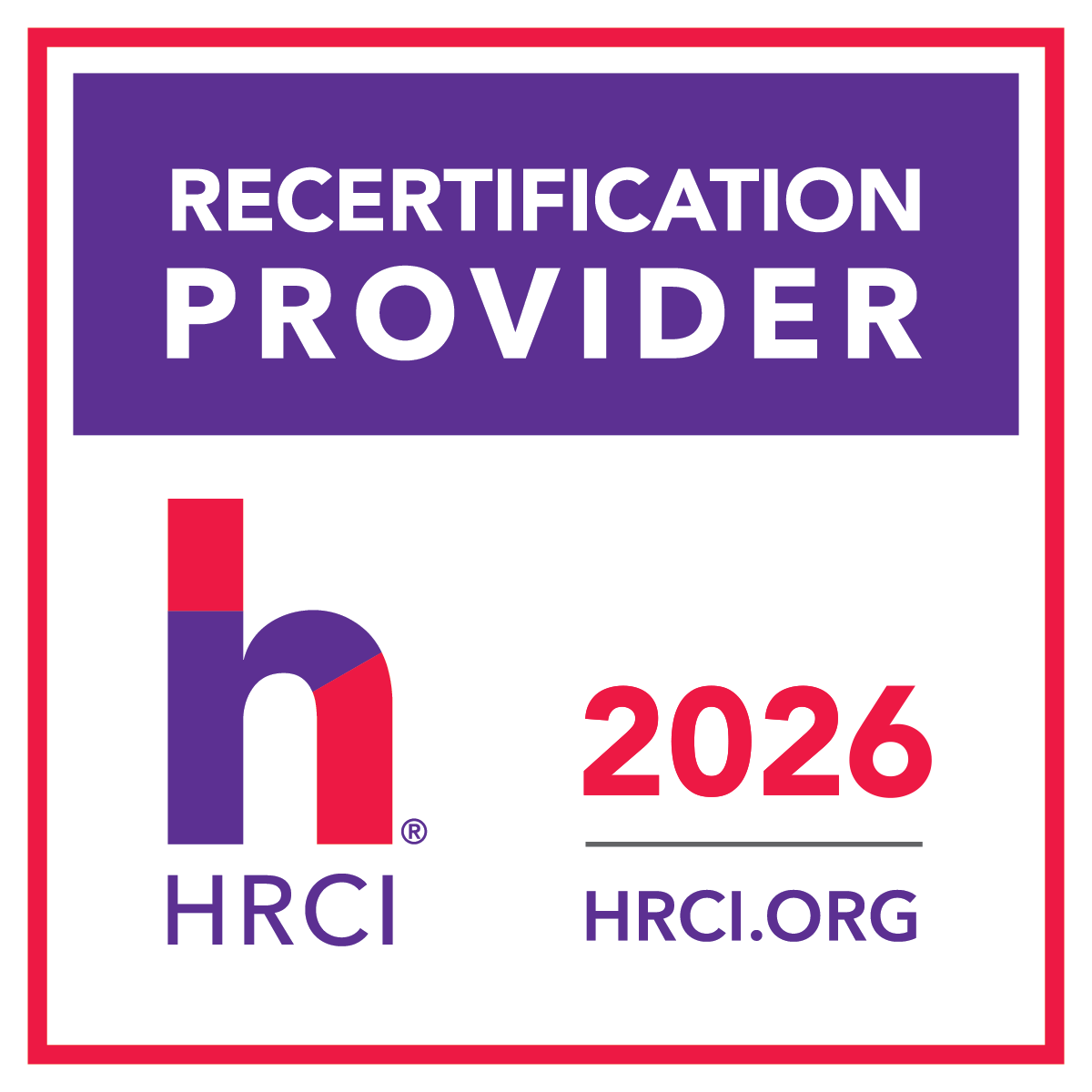 Hrci Recertification Provider Seal 2026